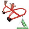 View Item Biketek Motorbike Front Wheel Red Paddock Stand